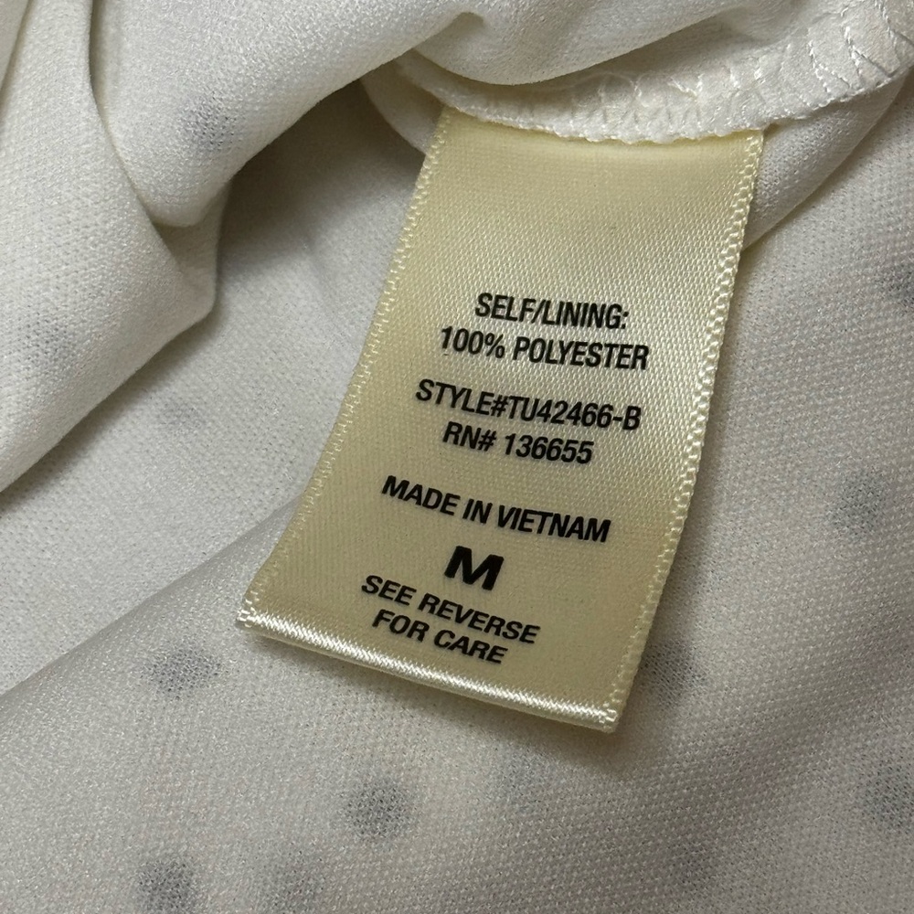Beacon Apparel Chiffon Dot Sleeveless Workwear Blouse Medium - Picture 3 of 6